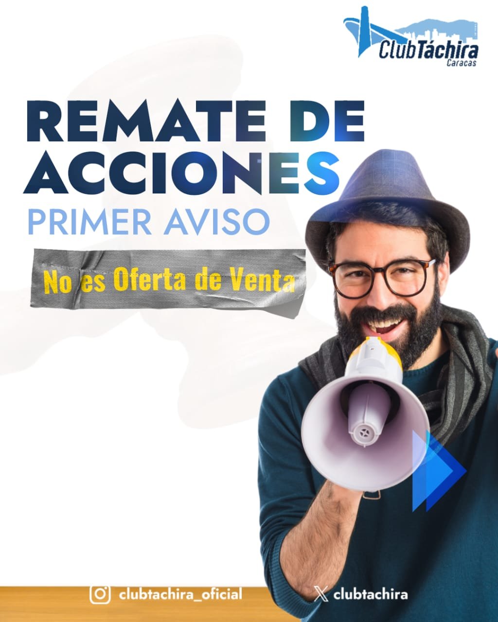 1er Aviso – Remate de Acciones – Club Táchira Caracas